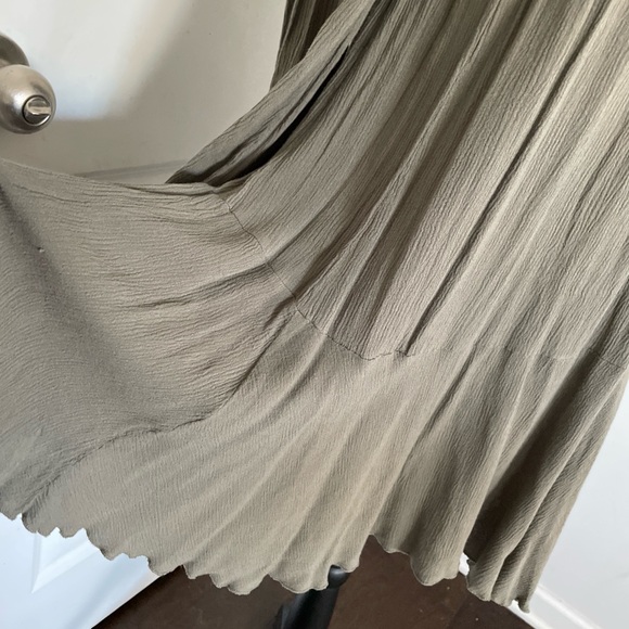 UmgeeUSA Women’s Mini Dress Top Size S Taupe Olive Boho Crochet - Picture 4 of 10